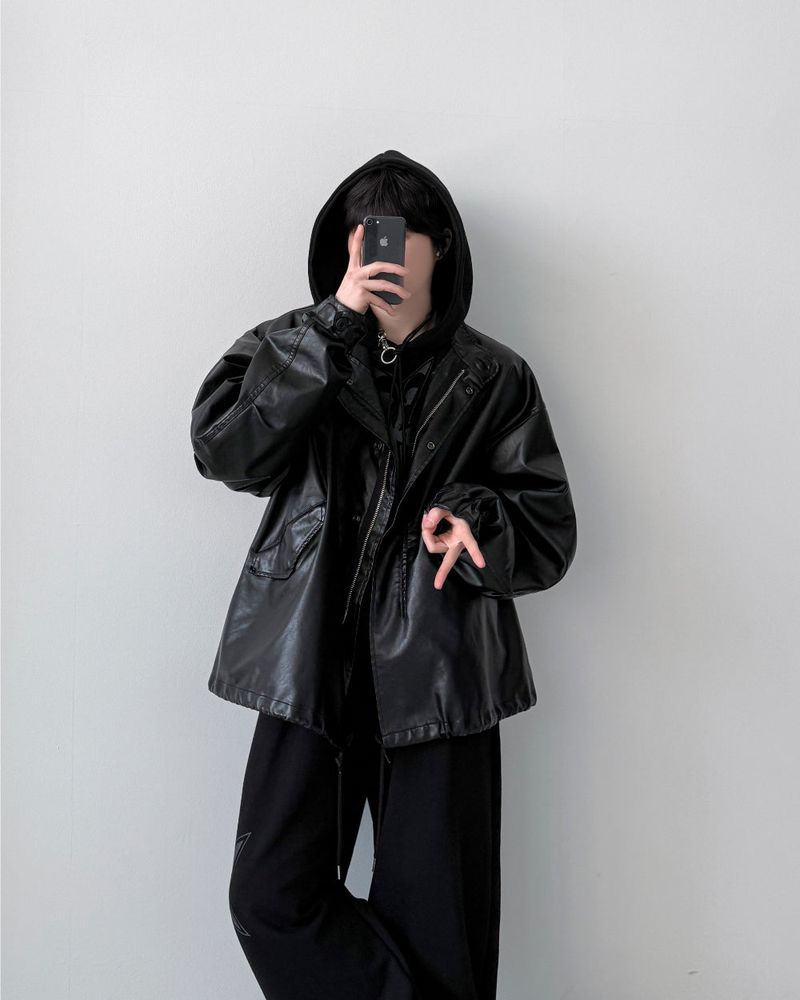 Pheno Washed Leather Parka