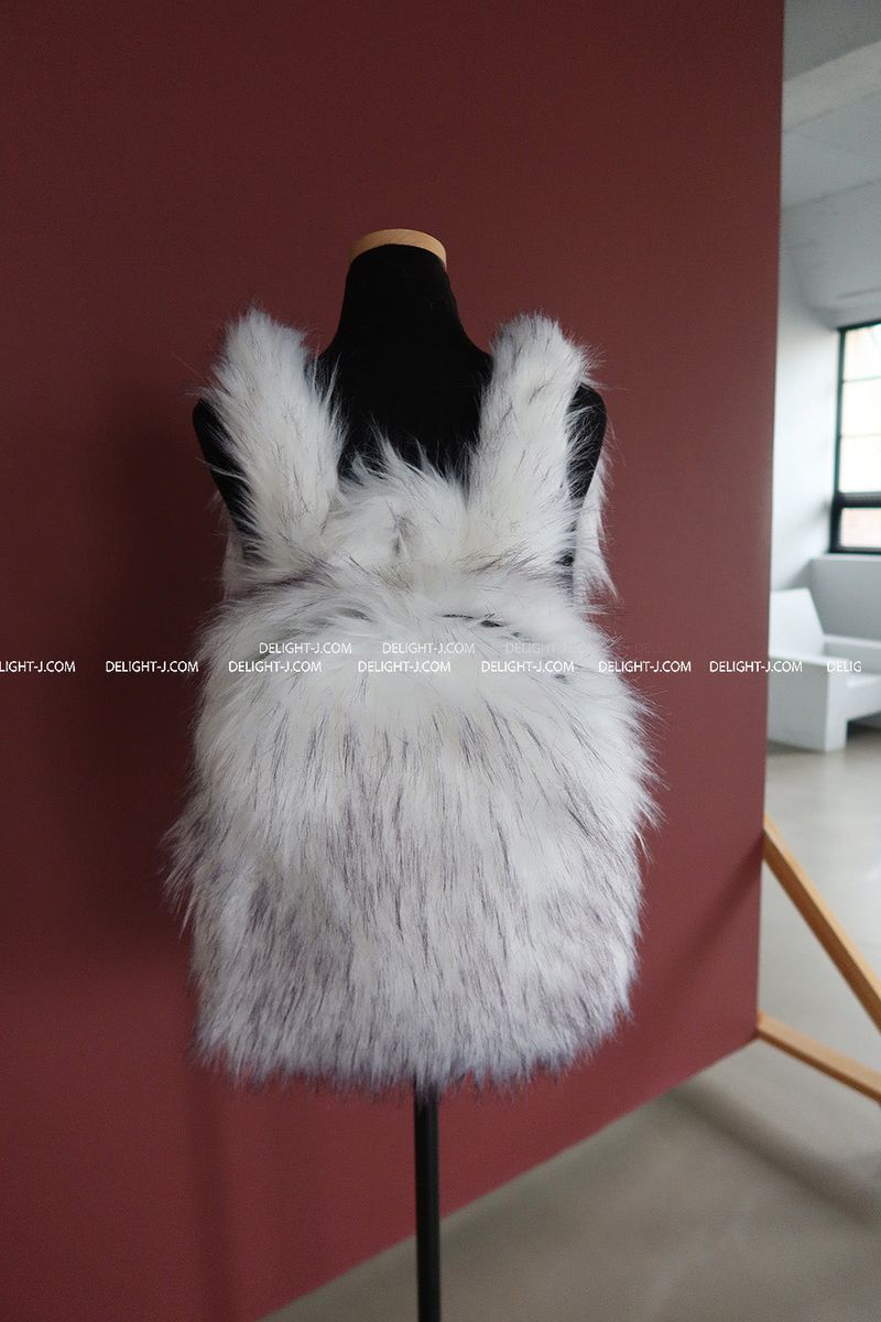 Raccoon Fake Fur Backpack
