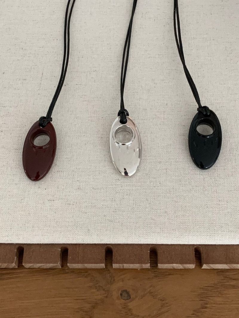 Amond stone long necklace(3color)