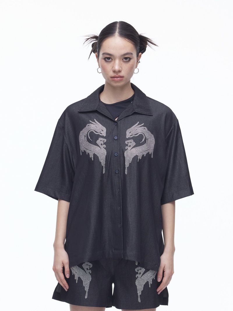 DILETTANTISME（ディレッタンティズム）の「Dragon Hotfix Shirts(BK)（Tops）」