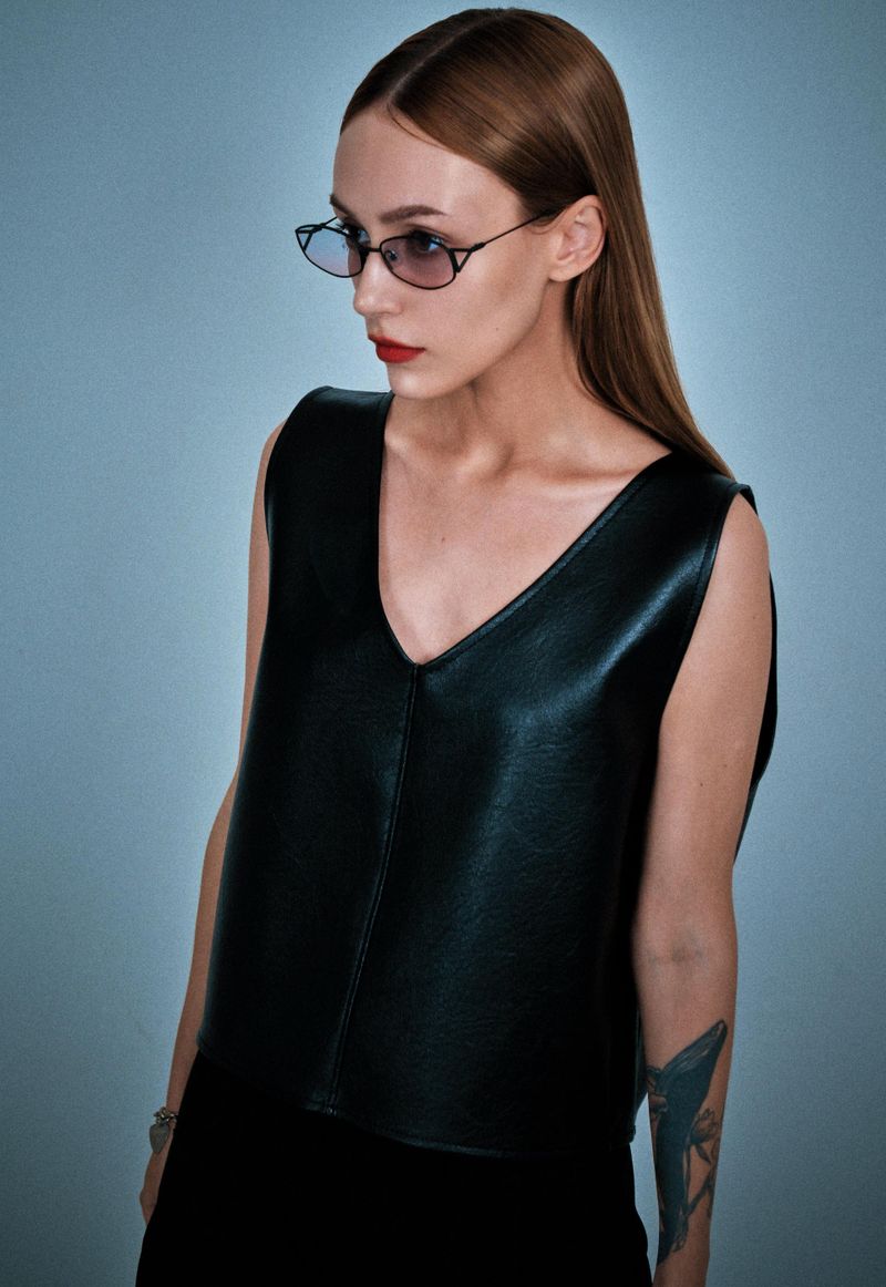 vegan leather vest