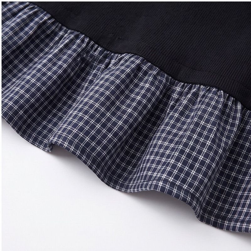 Nelis Check Layered Frill T-shirt