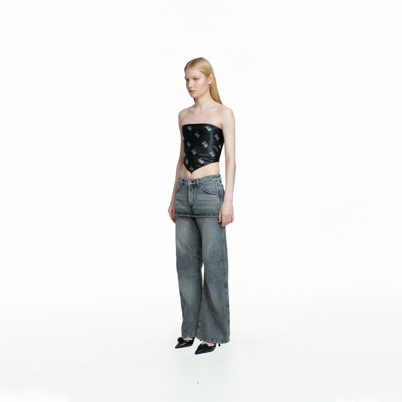 overskirt bilayer jeans