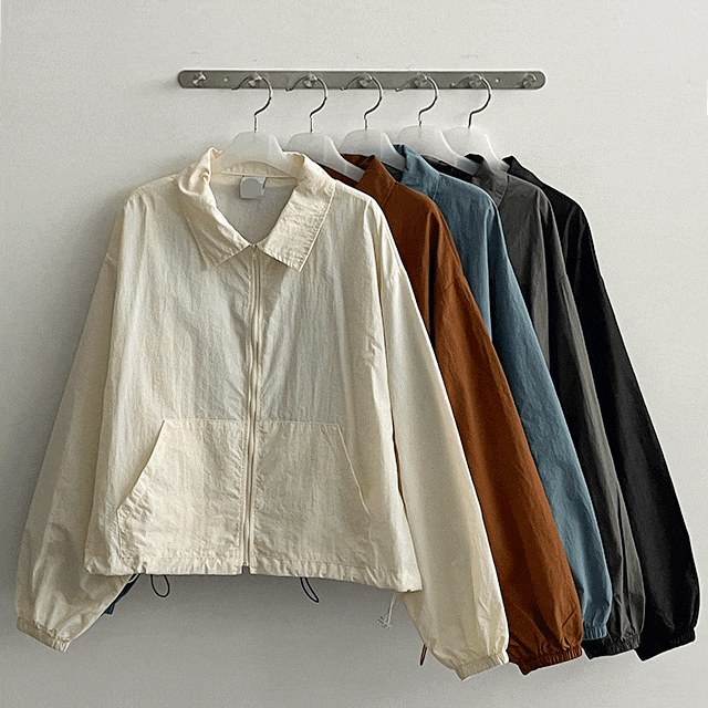 hijjoo（ハイチュー）の「Lancy String Nylon Collar Windbreaker（Jackets/Outerwear）」