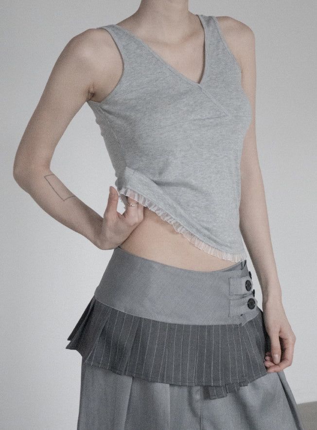 mnem（ムネム）の「Pre-lace Trimmed Sleeveless（Tops）」