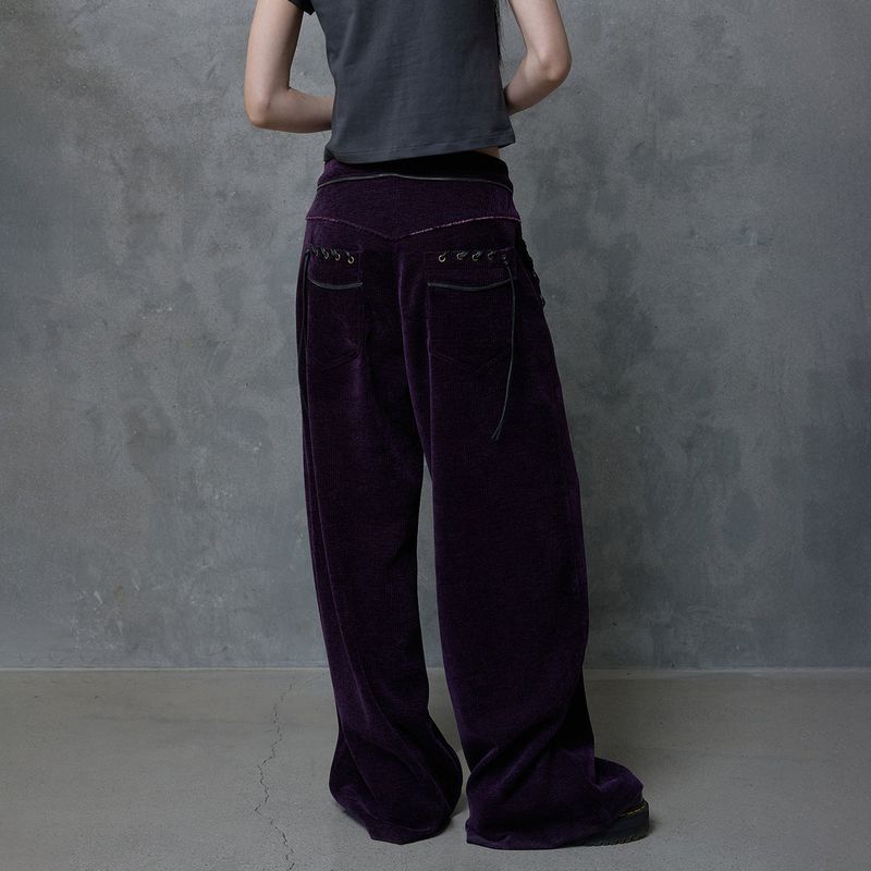 ZIP TEETH PANTS: PURPLE