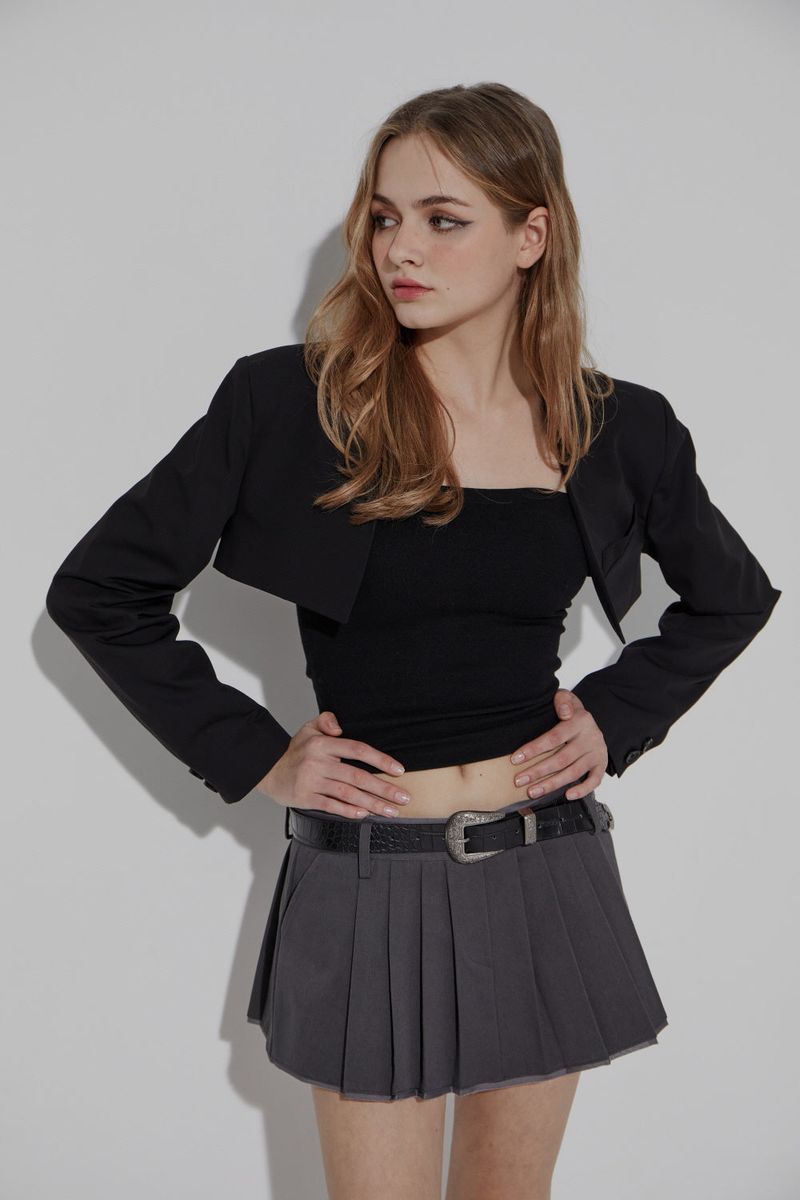 CHINO PLEATS SKIRT
