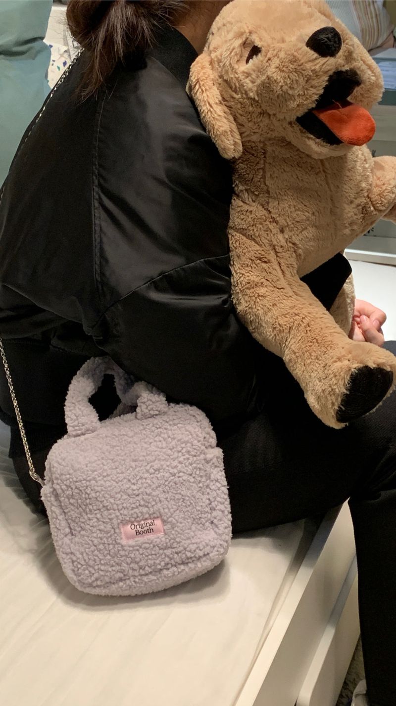 teddy bag gray