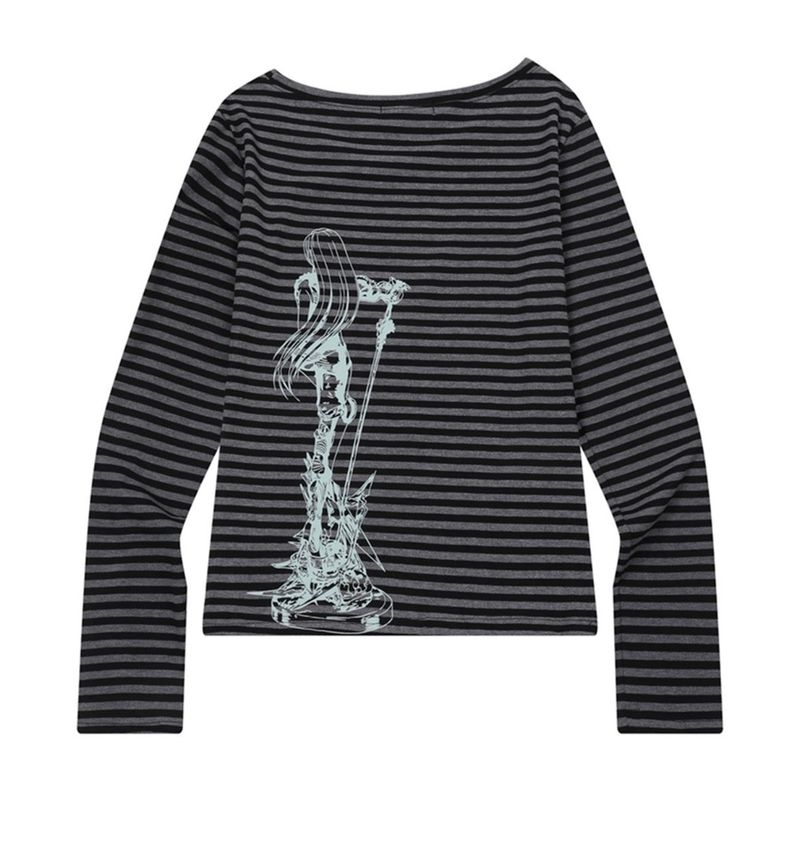 MUCENT(ムセント)の「RESA PRINTING STRIPE LONG SLEEVE T(Tops)」