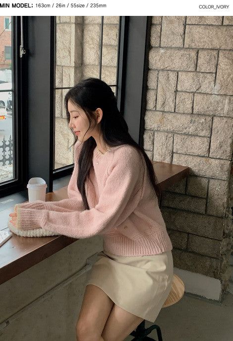 Daily Pintuck Wool Mini Skirt (2color)