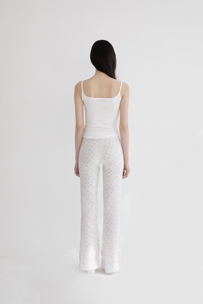 Flower Button bootcut pants (PINK)