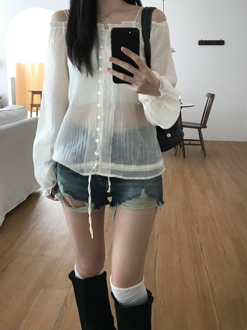 Salty Off-Shoulder Blouse (2 colors)