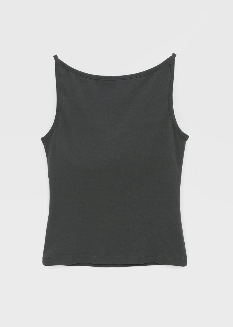 [MADE] Yeti Boat Neck Sleeveless Top (Built-in Cap)
