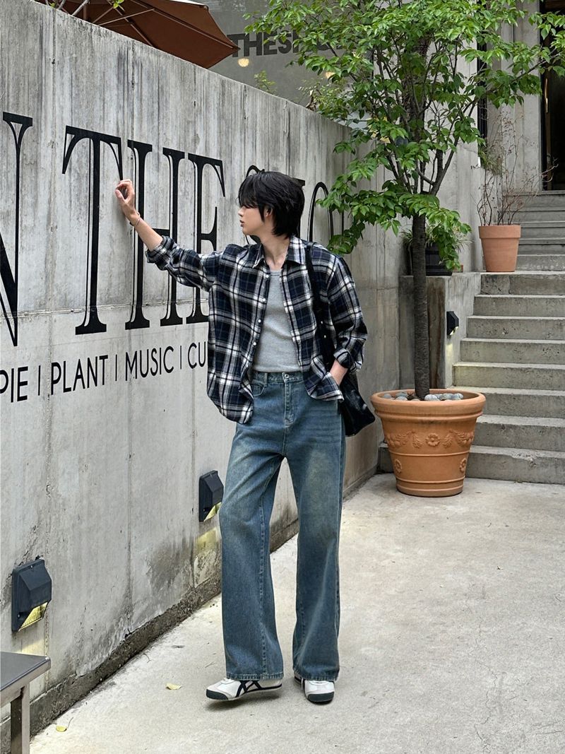 LMN ENF Basic Wide Denim Pants (2 colors)