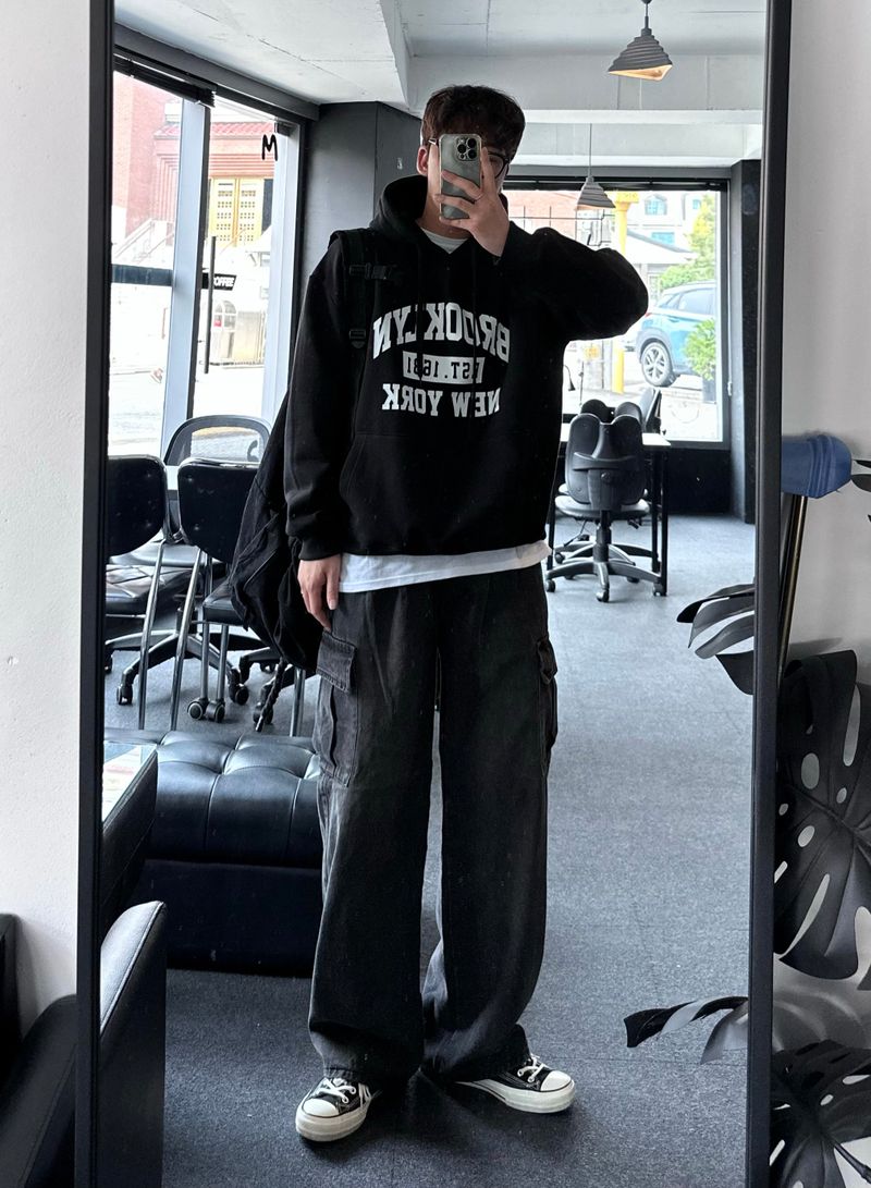 nesty cargo twotuck denim pants