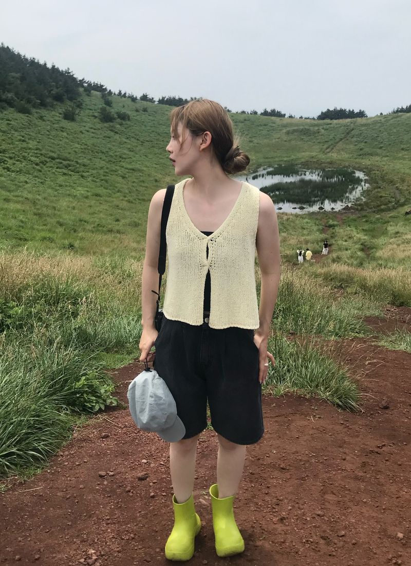 Moana denim half pants