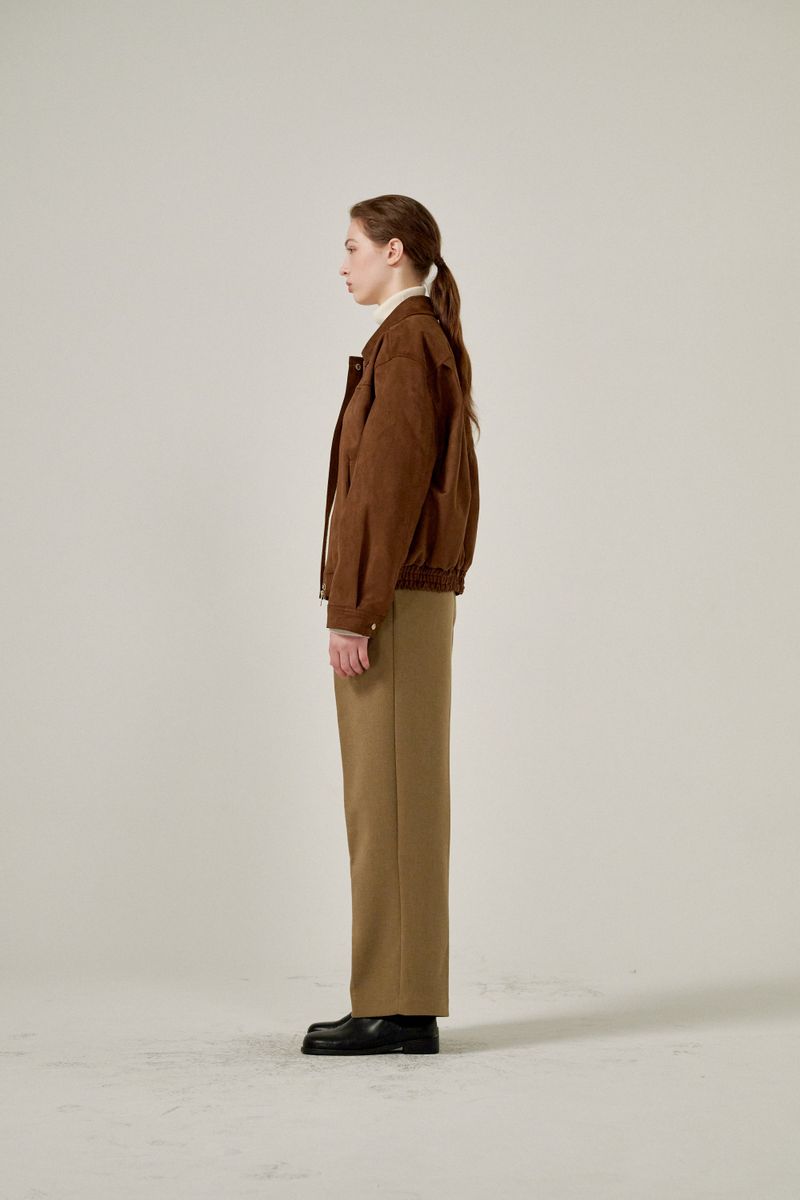 Semi wide pants (Beige)
