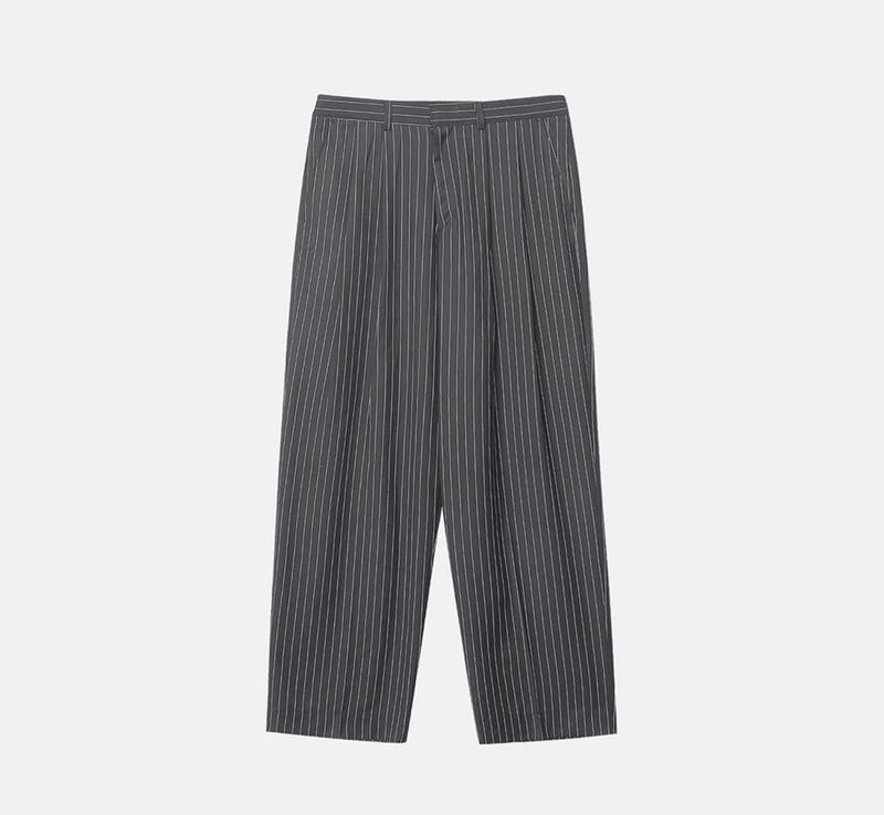 Pleddy Stripe Back Banding Wide Slacks (2color)