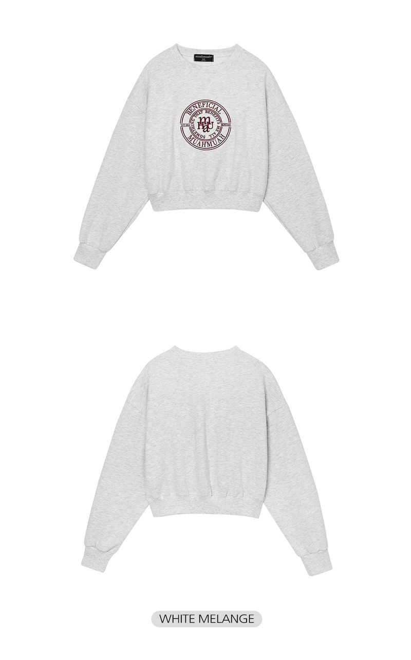 [2TYPE] STITCH CROP SWEAT SHIRTS