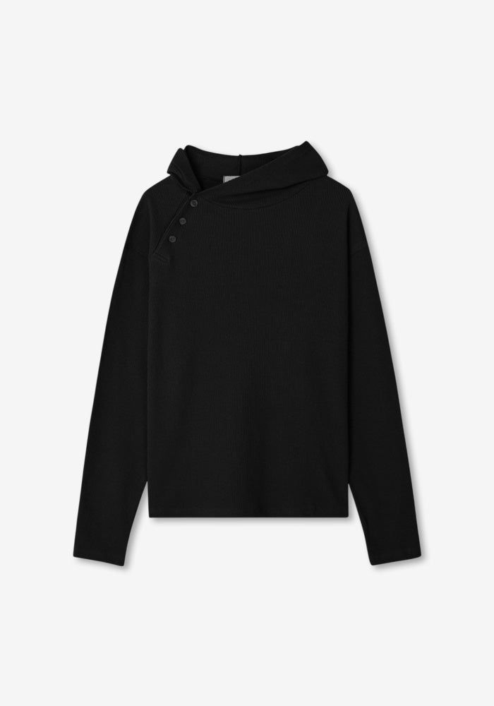 MAIN Waffle Button Hoody Sleeves