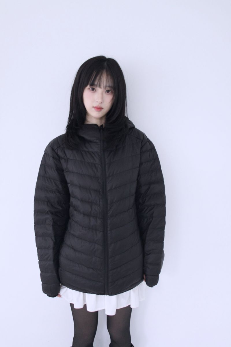 Duck-Down Light Hooded Slim Lightweight Padded (2colors)