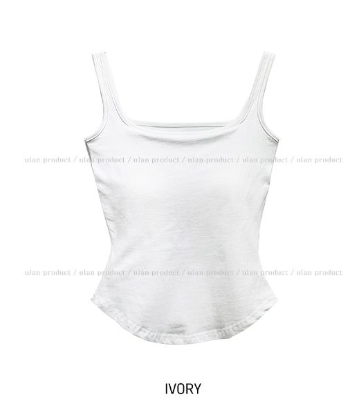 [U-BASIC] Tommy Basic Square Neck Sleeveless (+With Cup)