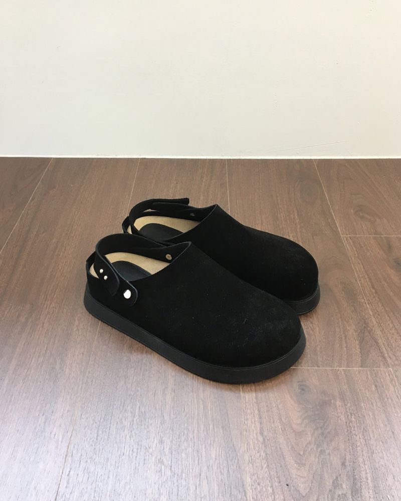 Suede Rivet Mules (2color)