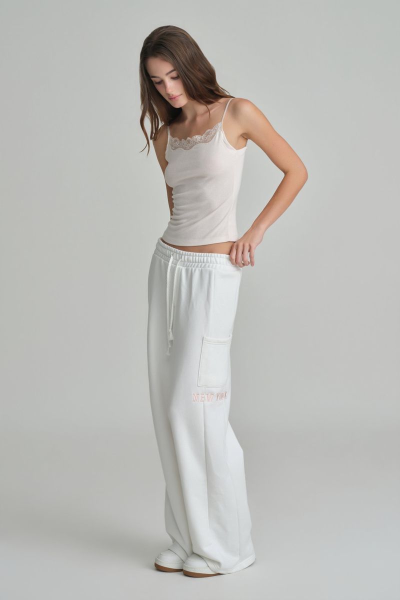 NYC sweatpants, Ivory