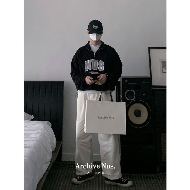 Huke x Nus. half zip-up
