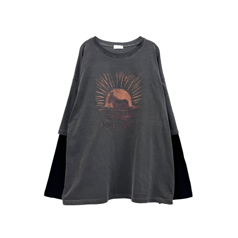 sunset pigment layered long sleeve