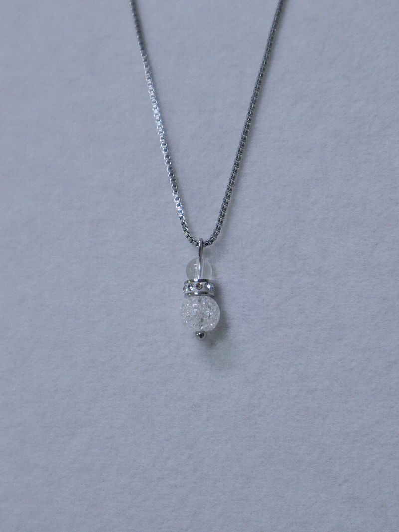 crack crystal drop necklace