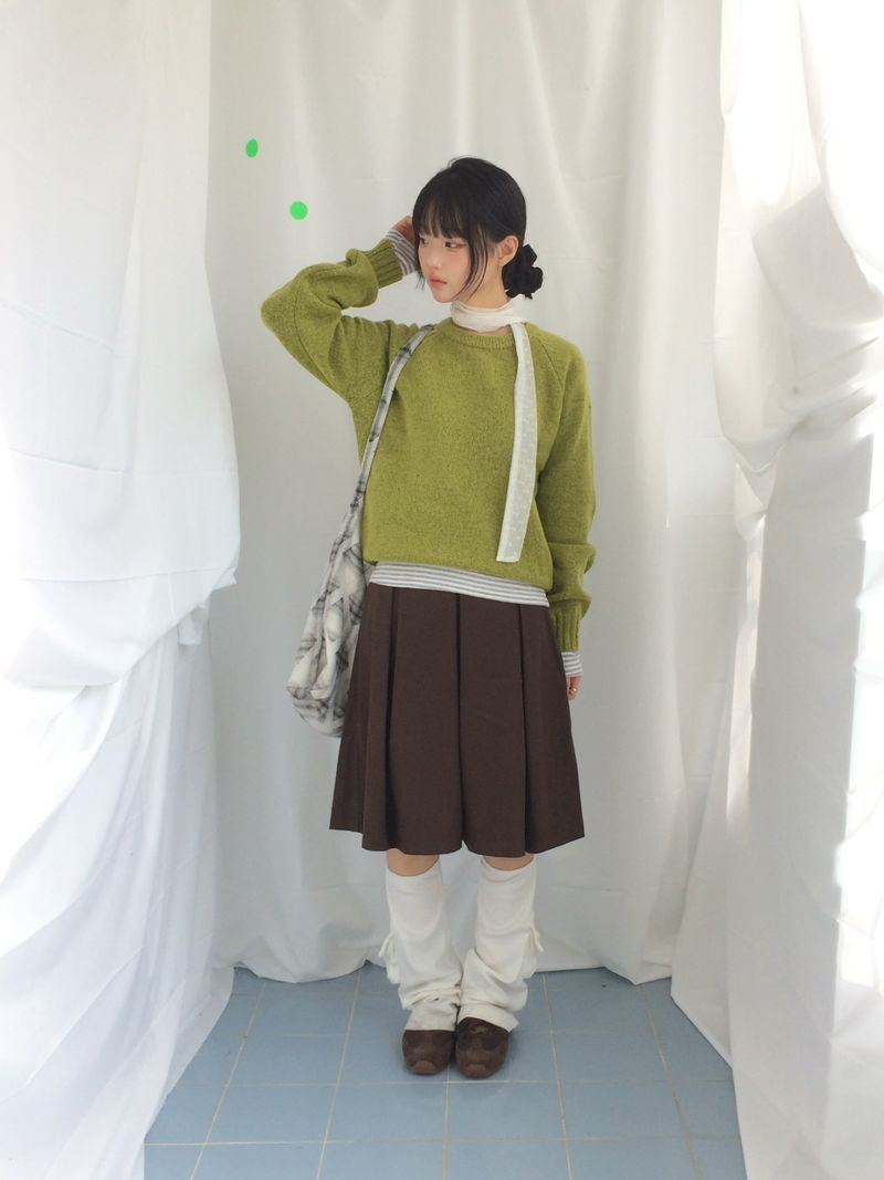 veloni basic bell pleats skirt