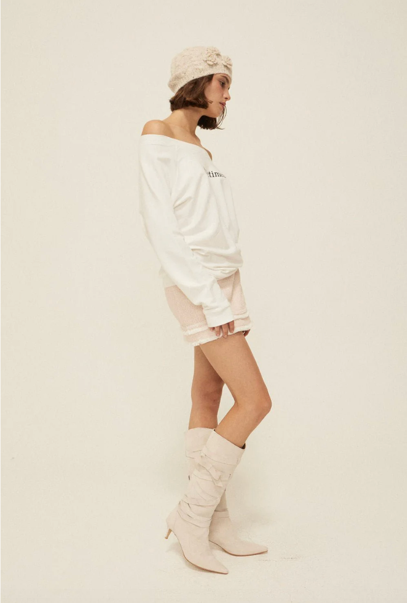Carrie tweed skirt - pink