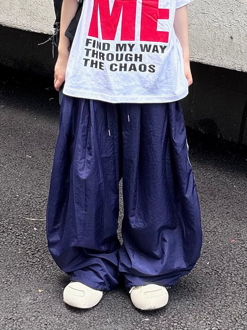 ethnic track nylon pants