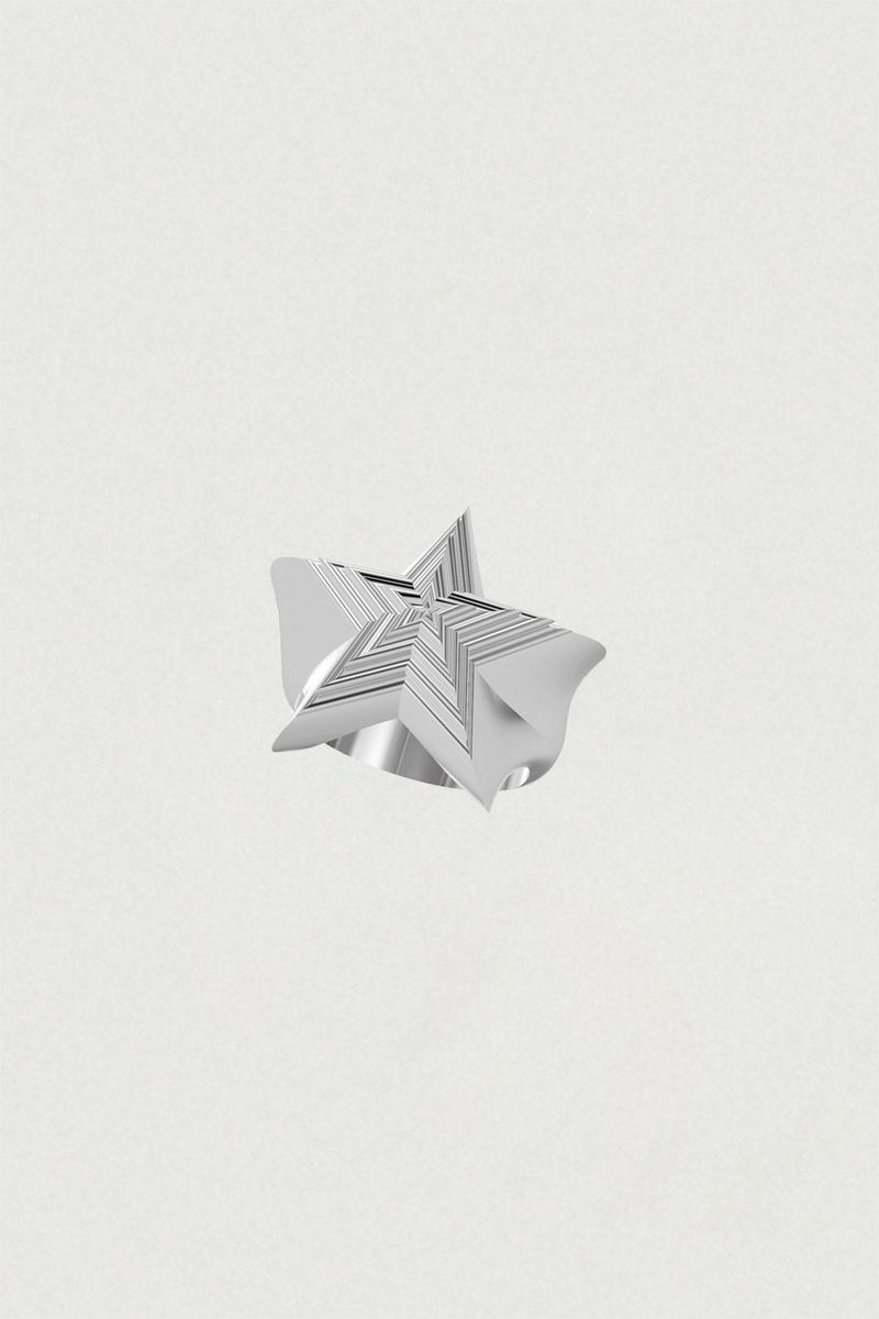 [925SILVER] CREAM CAKE STAR RING
