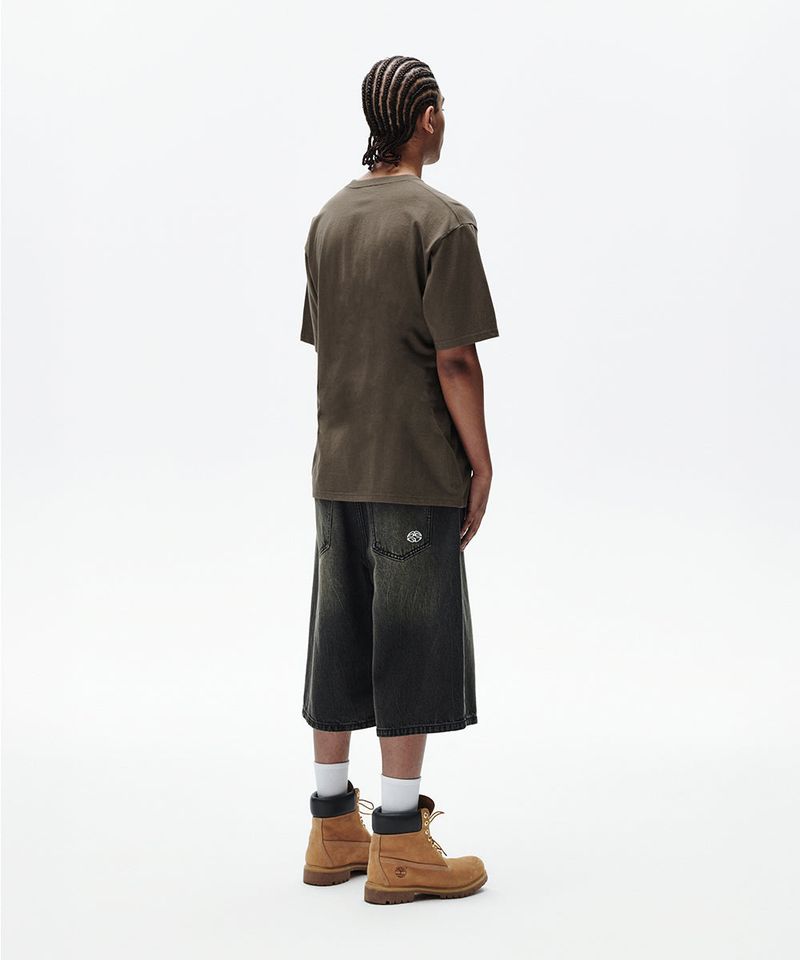 MUD WASHING DENIM SHORT
