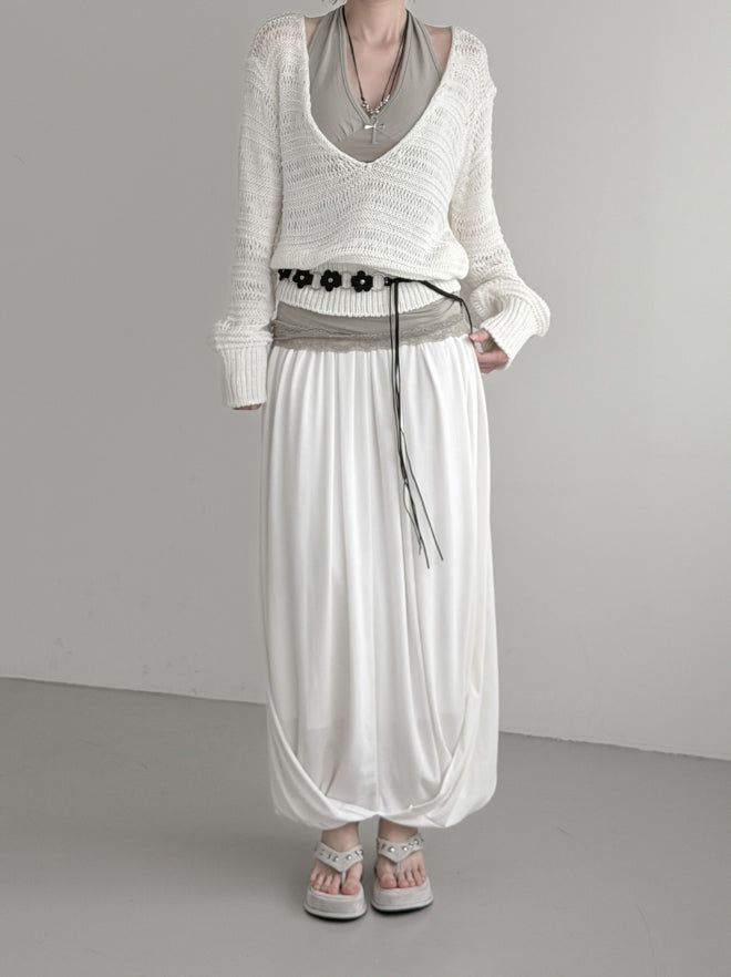 Flobe Deep V-Neck Net Knit