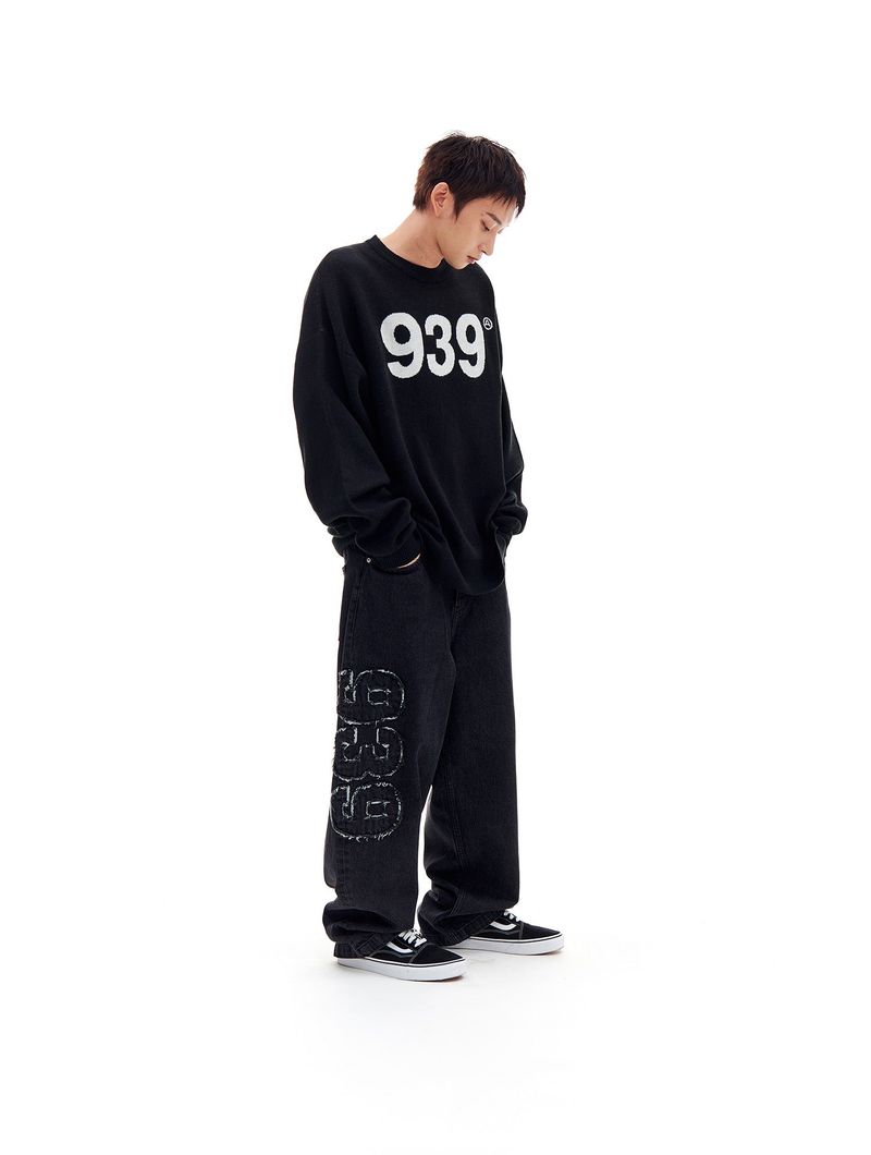 939 LOGO KNIT (BLACK)