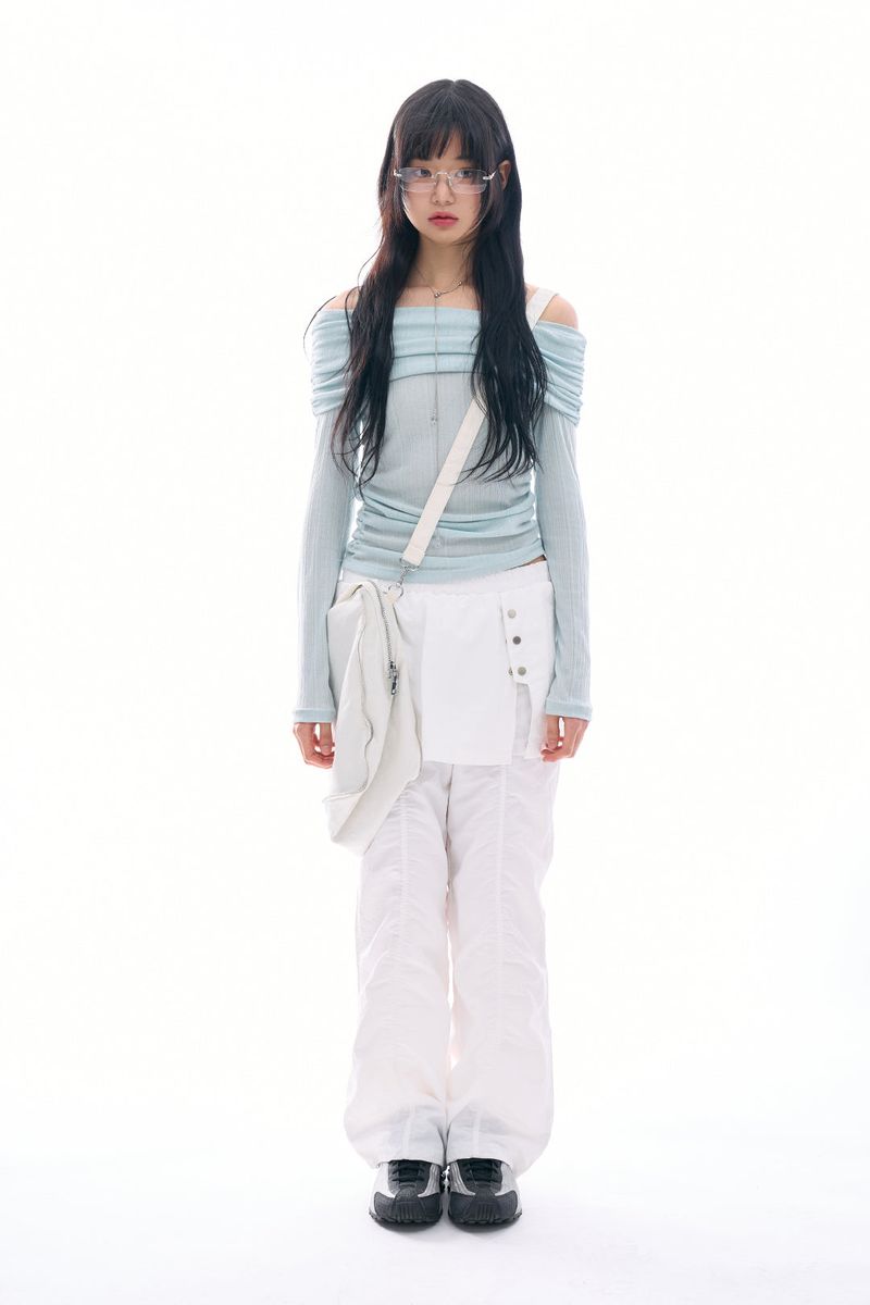 Raucohouse（ラウコハウス）の「Parkaring layered shirring pants（Pants）」