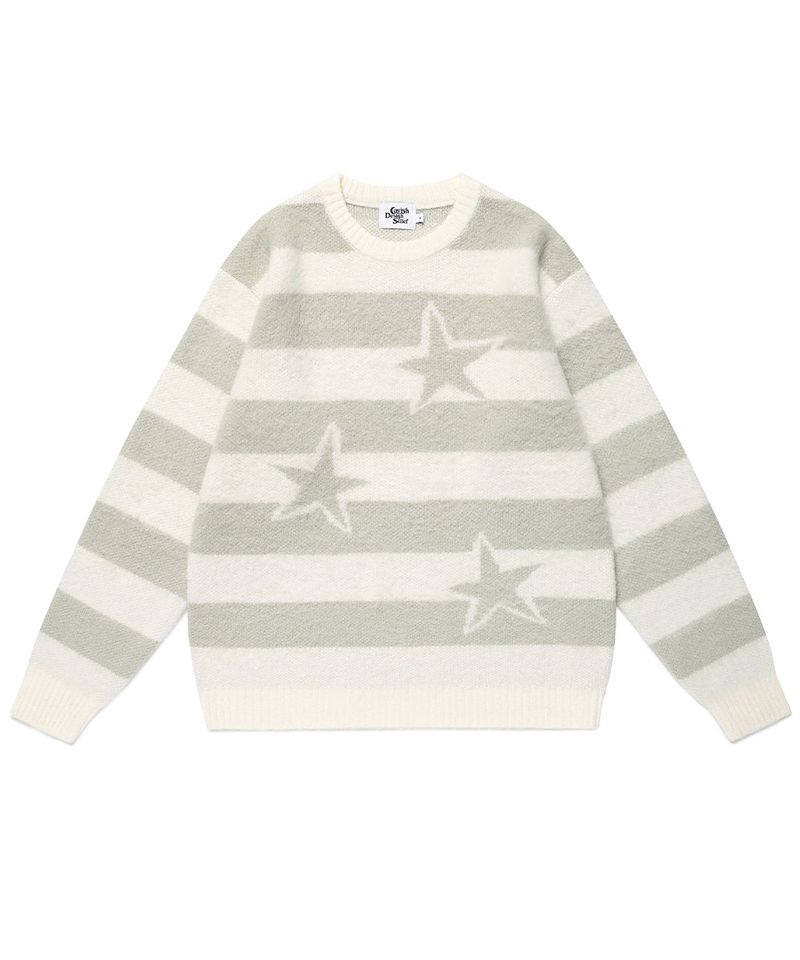 cavish（カビシ）の「BRUSHED STAR KNIT SWEATER IVORY(CV2FFUK600A)（Tops）」