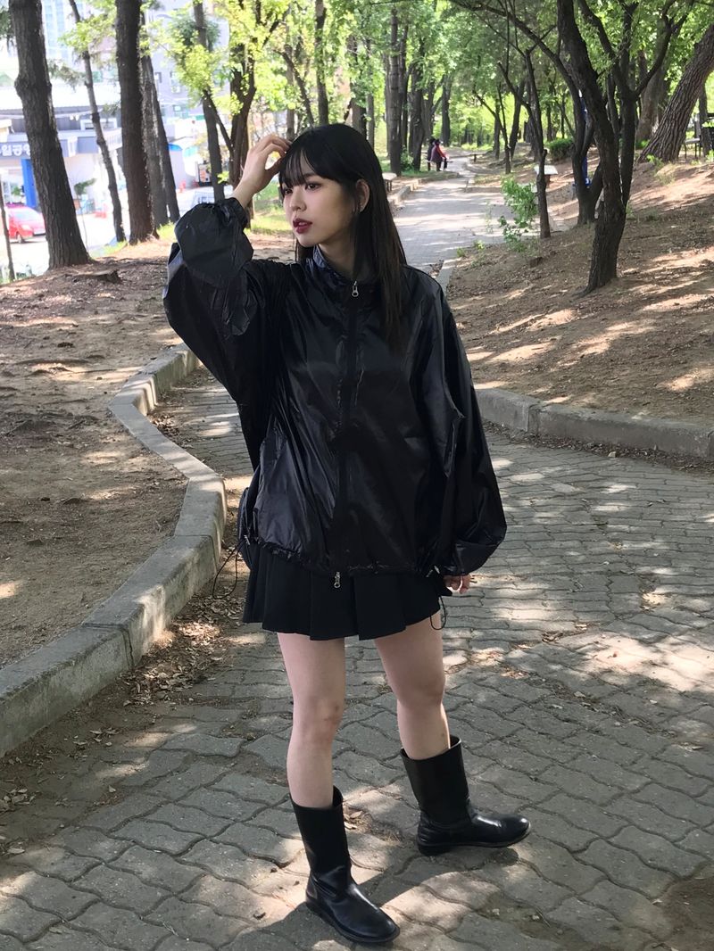 lustrous windbreaker jacket