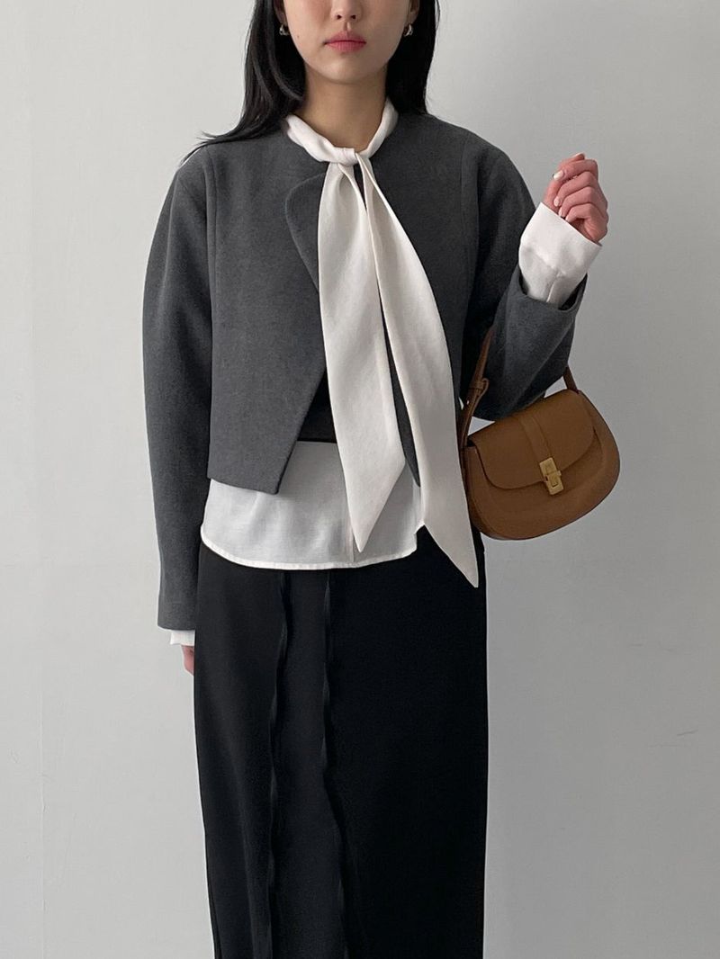 Barrier Balloon No Collar Short Jacket