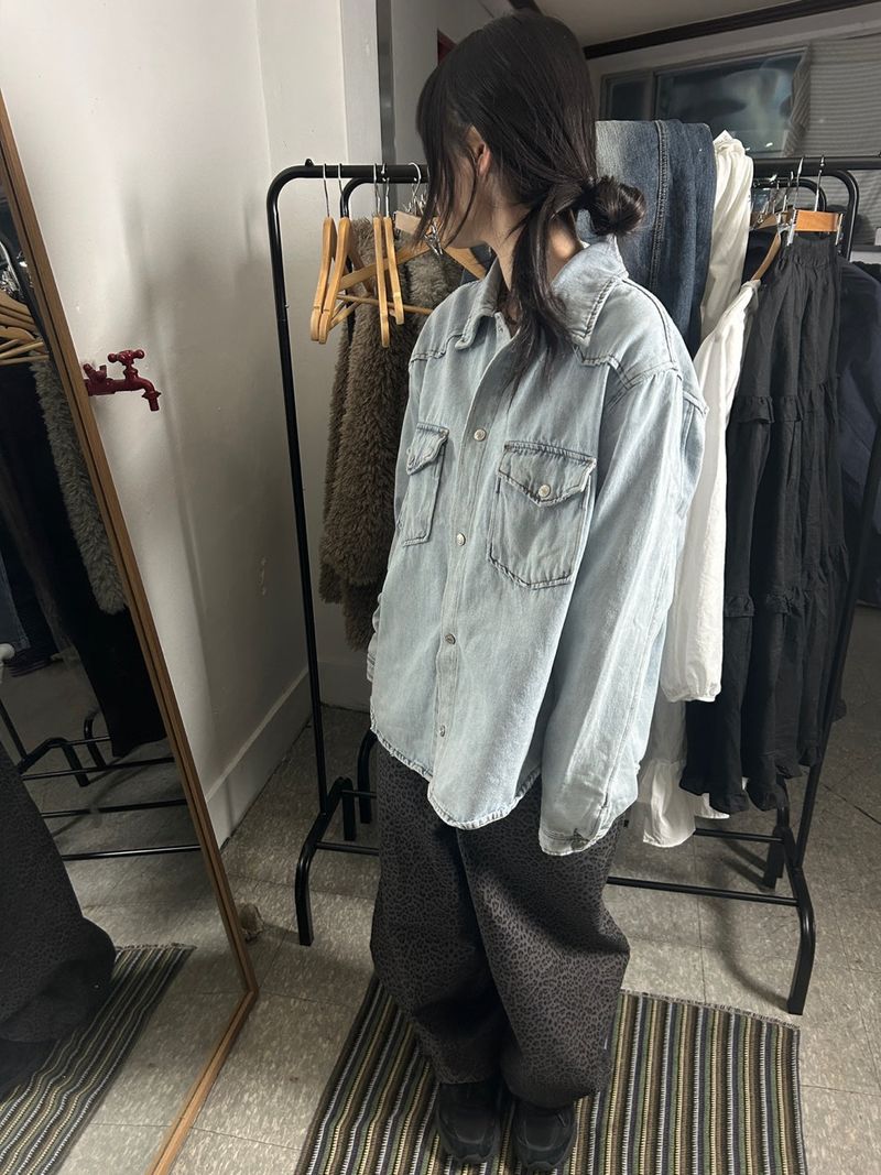 (2colors) vt washing west denim sh jacket