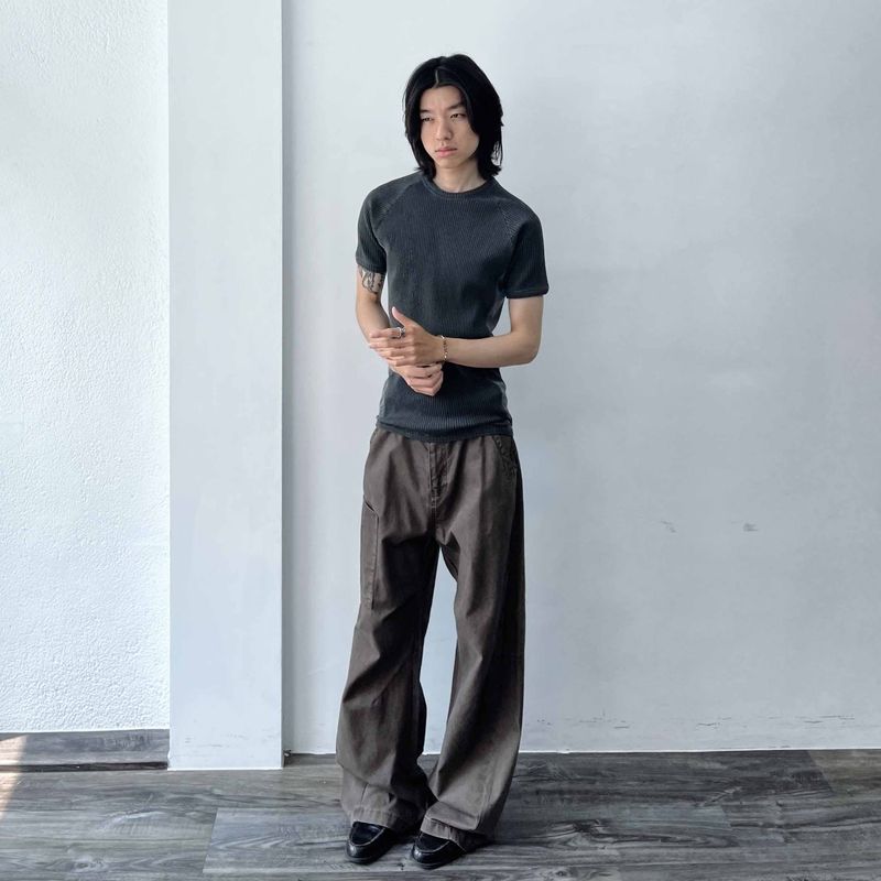 Sharp Silhouette Slim-Fit Ribbed Tee