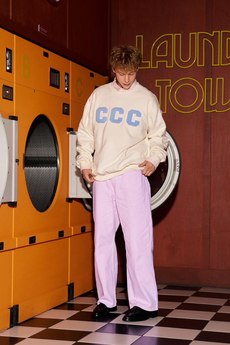 CCC Skyblue Patch Sweatshirt / Ivory [Unisex]
