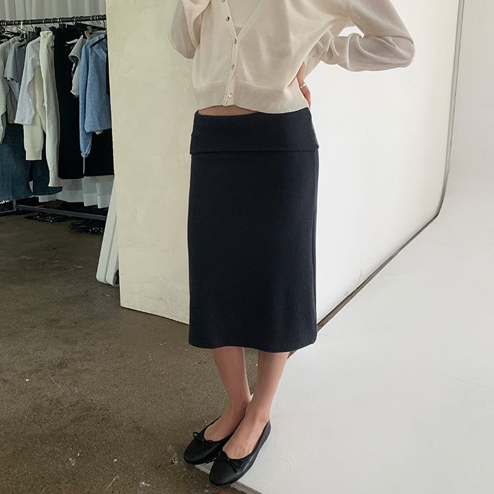 [Senpia] Fold Midi Skirt -3color