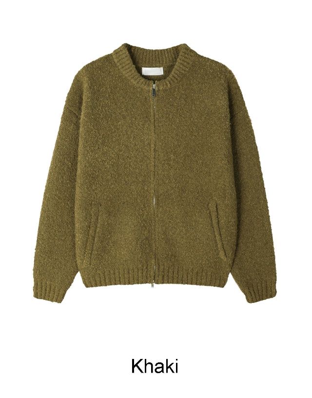 Helid Boucle Knit Zip-Up