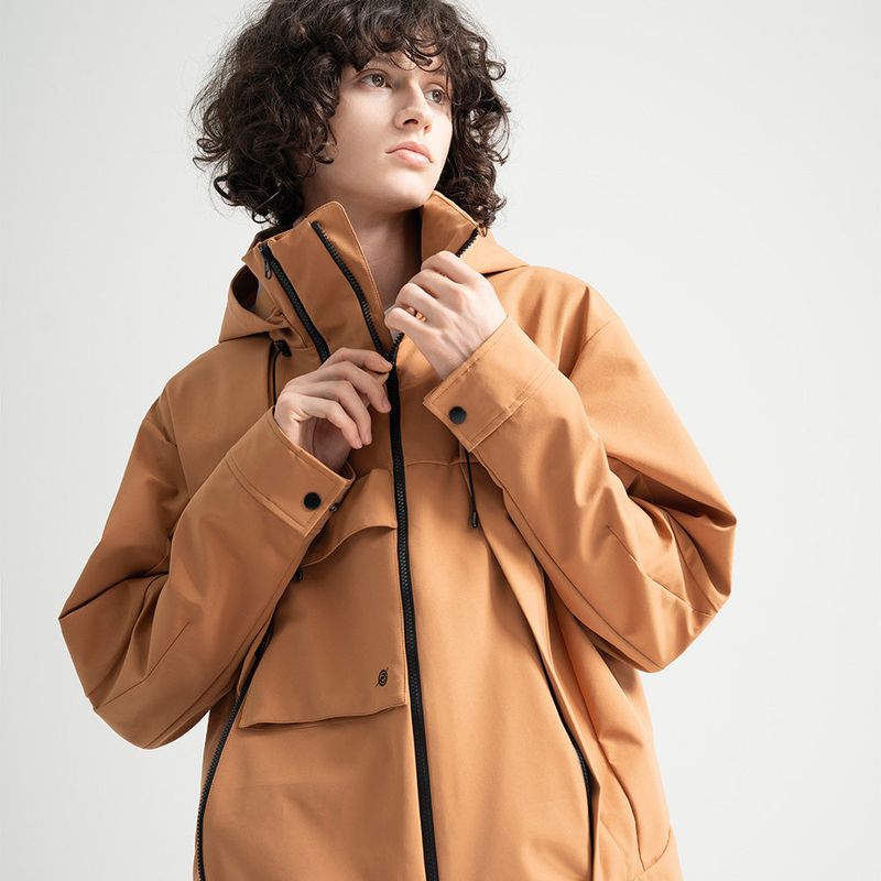 3 Layer Hard Shell Mid-Jacket - ORANGE