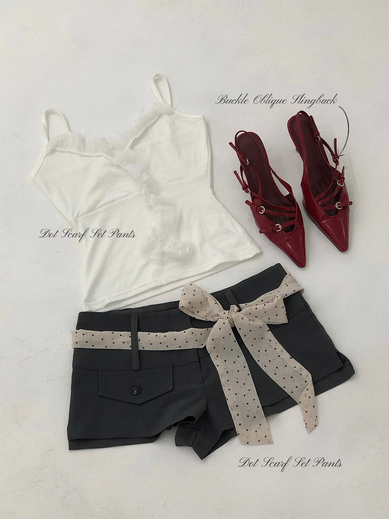 Dot Scarf Set Pants
