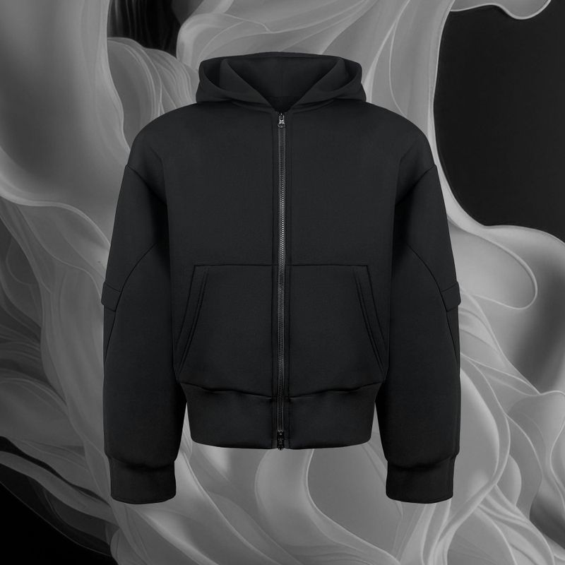 ANDEND(エンデンド)の「AE BULKY HOODIE ZIPUP_BLACK(Tops)」